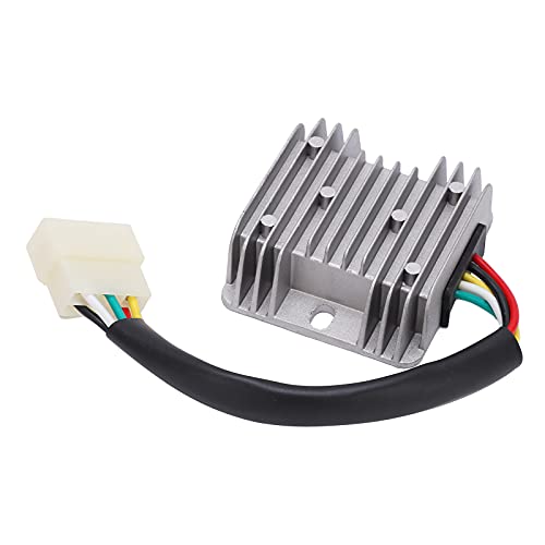 KIMISS Rectificador Regulador de Voltaje de Motocicleta de 5 Cables con Enchufe Macho de Cabeza Plana
