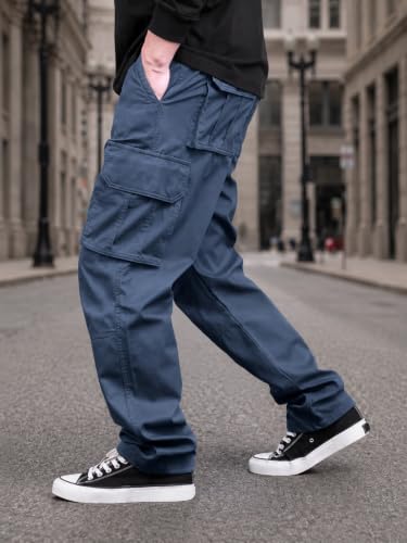 Image of Amazon Brand - INKAST Men Multi-Pocket Cargo Pants Casual Fit Trousers Stylish Cargo Trousers