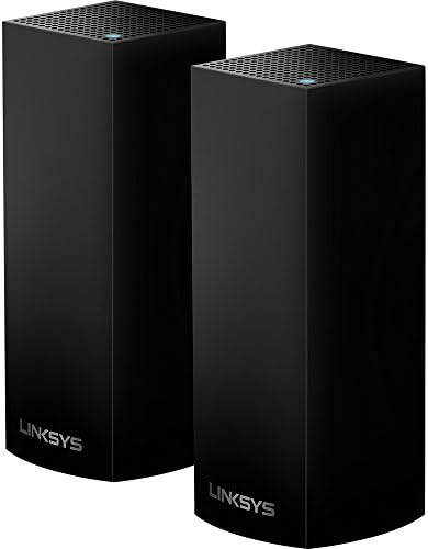 Linksys WHW0302B Velop Intelligent Mesh WiFi System: AC4400, Tri-Band Wi-Fi Router, Wireless Network for Full-Speed Home Coverage (Black, 2-Pack)