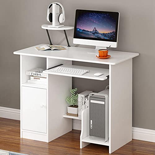 AIBEN Computer Small Student School Writing Desk 35 inch,Work Home Office Desk for Small Space, Study Kids Study Desk Storage Table for Bedroom, Living Room, Study Room