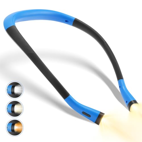 LUXJET Adjustable Rechargeable Neck Book Light for Reading & Knitting
