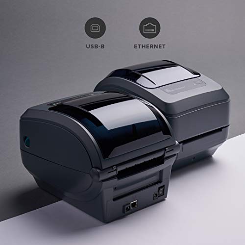 ZEBRA GK420t Thermal Transfer Monochrome Desktop Printer Print Width of 4 in USB and Ethernet Port Connectivity GK42-102210-000 by Zebra Technologies - Image 2