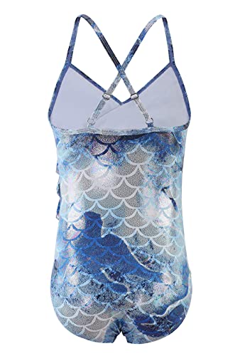 Image of Girls One Piece Swimsuits Mermaid Bathing Suits Summer Swimsuit 2-14 Years