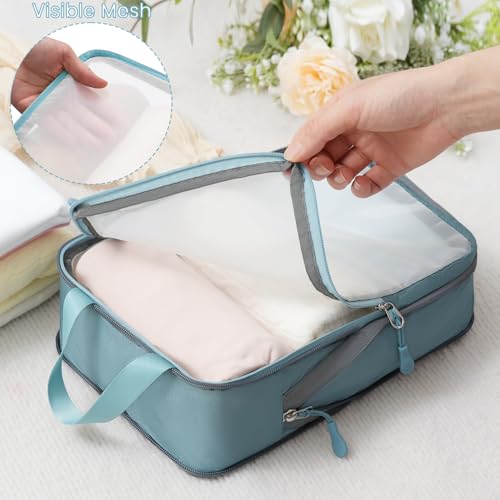 Image of BAGAIL 6 Set Ultralight Compression Packing Cubes Packing Organizer for Travel Accessories Luggage Suitcase Backpack