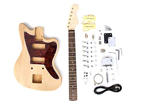 The FretWire DIY Electric Guitar Kit - DIY Build Your Own Guitar, Guitar Setup Kit, DIY Bass Guitar Kit for Beginners and Professionals (Offset P90)