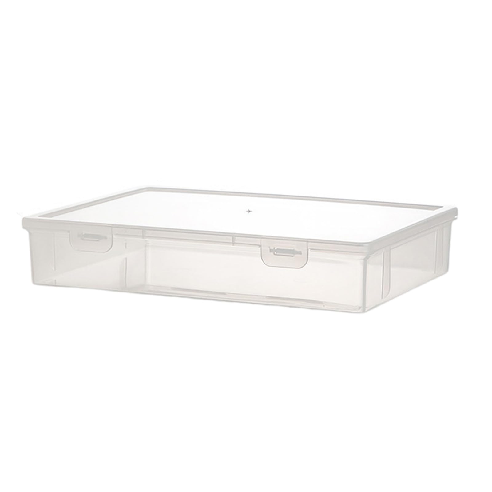 Jazuaiao Stackable Clear Storage Box Large Capacity Document Organiser Space Saving File Container for Desk Cabinet Organization Document Storage Case
