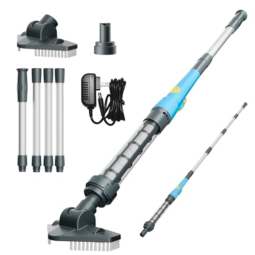 Rechargeable Handheld Cordless Pool Vacuum – Lightweight Stick Cleaner for Hot Tubs, Spas & Above-Ground Pools – Efficient Sand & Debris Removal (Blue)