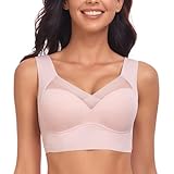 OVFD Zenchic - Brasier Zenchic - Brasier sin costuras, sexy, sin costuras, sin varillas, brasier Lynsie, brasier corrector de postura Wmbra para mujer, Rosado, 5X-Large