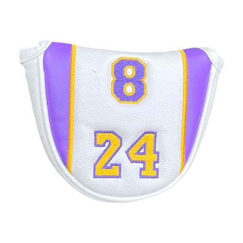 Vaveren Golf Putter Cover, Mallet Putter Haedcover, PU Leather Golf Club Cover for Golfer Gift, S