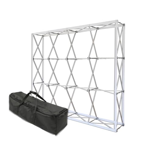 Collapsible Pop Up Display Stand Backdrop for Trade Show Booth Display, 7.5x10 FT Tension Fabric Sign Holders for Tradeshow Display, Business, Weddings & Advertising - Stand Only
