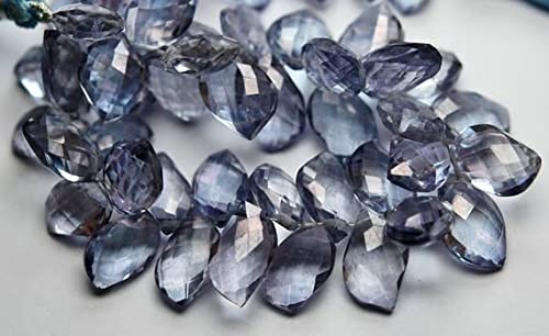 Iolite bleue en briolette facettée 12-14mm LKBEADS pour perles et bijoux
