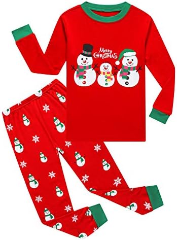 Family Feeling Kids & Toddler Girls Boys Pajamas 2 Piece Pjs Set 100% Cotton Sleepwear