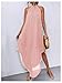 Verdusa Women's Fall Formal Wedding Guest Dress Halter Flowy Sleeveless Asymmetrical Holiday Dresses Light Pink X-Small