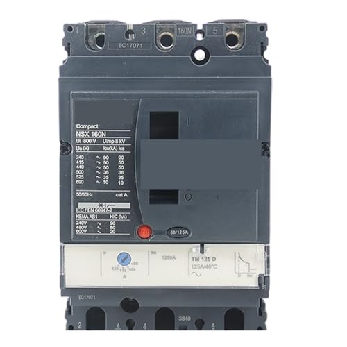 Disjoncteur NSX160N TM125D 3P 125A pour protection de tableau électrique