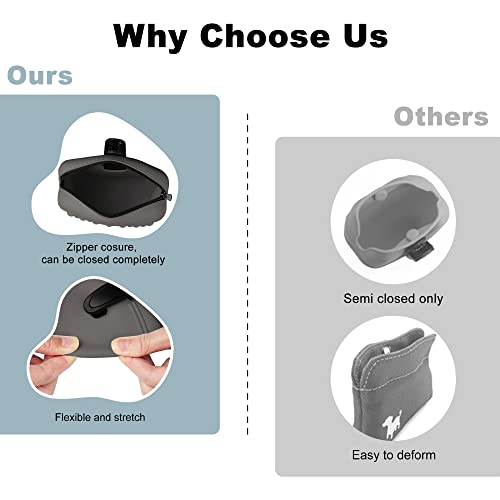 Dog Treat Pouch, Upgraded Silicone Treat Pouches for Pet Training, Convenient Dog Treat Bags with Zipper Closing and Waist Clip – Portable Dog Training Container Dog Treat Pouch, Upgraded Silicone Treat Pouches for Pet Training, Convenient Dog Treat Bags with Zipper Closing and Waist Clip – Portable Dog Training Container