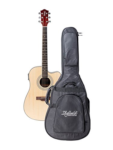 Monoprice 6 String Idyllwild Foothill Acoustic Electric Guitar with Tuner, Pickup, and Gig