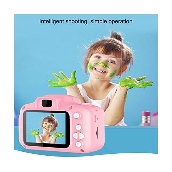 YLWL Digitalkamera für Kinder wiederaufladbare Spielzeugkamera mit TF-Karte Videorecorder rosa – Bild 6