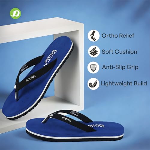 Image of DOCTOR EXTRA SOFT House Slipper for Women's Care Dr Orthopaedic Super Comfort Fitting Flat Cushion Chappal Flip-Flop for Ladies & Girl's