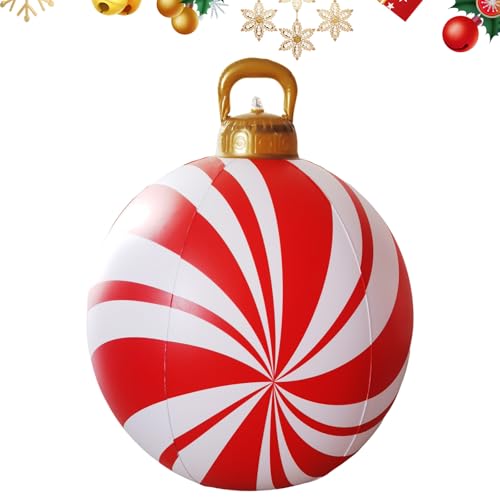 BRTNUP Weihnachten Aufblasbar Ball 60cm Riesen Weihnachtskugeln Große...