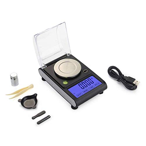 Mini-Schmuckwaage 0,001G Präzisionswaage 50G LCD Digitalwaage für Schmuck Diamant Gold Medizinische Laborwaage Milligrammwaage Elektronisch