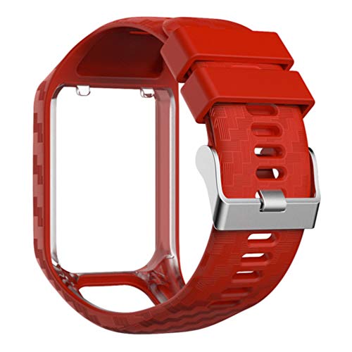 UKCOCO Compatível com Pulseira de Silicone Tomtom 2 3 Pulseira de Pulseira de Grão Esculpida para Ho
