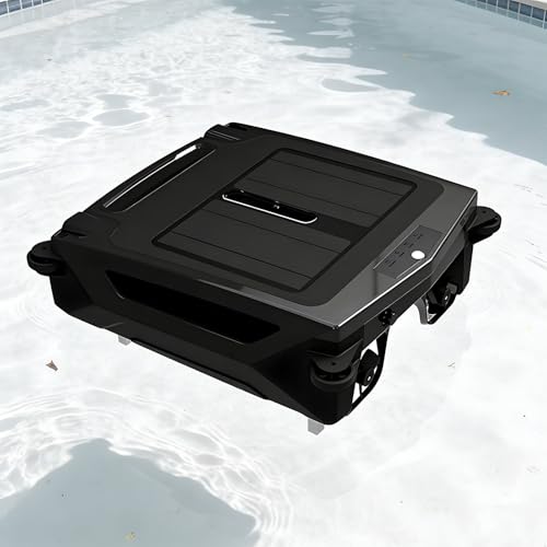 GESAIDES Robot Nettoyeur de Surface de Piscine avec Double Mode de Charge, Nettoyage Automatique sans Fil, Fonction de Direction Intelligente et Panier...
