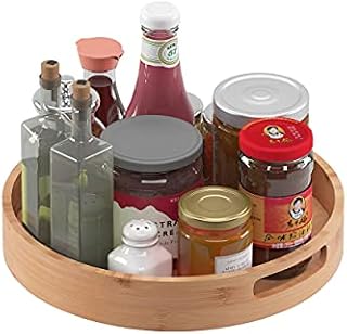 Homerays Lazy Susan Turntable 12inch 360° Rotating Spice Condiment Holder Turntable Cupboard Organizer Revolving Spice Rack for Kitchen Cabinet (No direct contact with food)