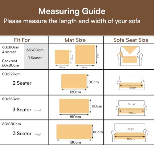 Image of House of Quirk Taffy Fleece Silky Sofa Cover Mat 2 Pcs Armrest - Almond