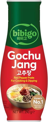 Bibigo Gochu-Jang Chili Paste Scharfe Paste aus Korea Ideal zum Marinieren von Fleisch für Reis oder Suppen Squeeze Flasche - 1 x 290 g