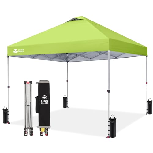 CROWN SHADES 10x10 Pop Up Canopy - Beach Tent with...