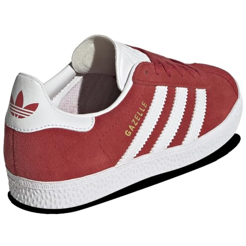 Adidas Originals Gazelle 2 - Boys' Preschool (IF9809, White/Gold Metallic/Better Scarlet)2