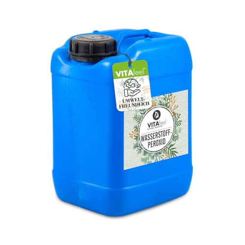 GreatVita Wasserstoffperoxid 5 Liter - 3% Lösung | Hochreine Qualität ohne Stabilisator | Vielseitig einsetzbar für Haushalt und technische Anwendungen