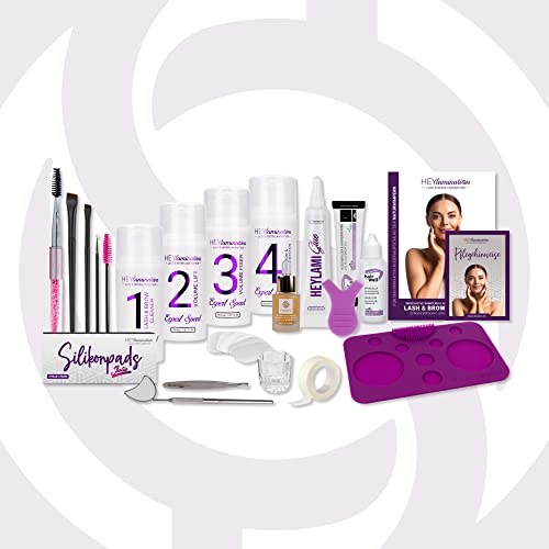 HEYlamination Kit №4 Lash & Brow Laminierung | Wimpernlifting Set | Lash Lifting | Wimpernverlängerung | Eyelash Lift Kit | Brow Perm Kit | lash lifting Kit | lang anhaltend bis 6 Wochen | 5ml Cover