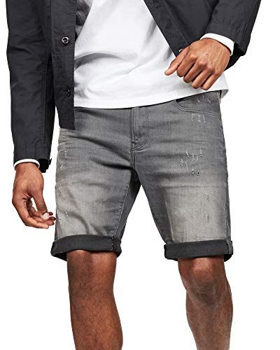 G-Star Homme Short 3301 Slim Denim, Bleu (lt aged destroy D10481-6132-1243), 40