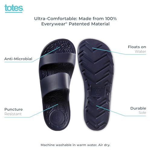 totes Women’s Slides - Everywear Hudson Soft, Waterproof Pool & Beach Sandals2
