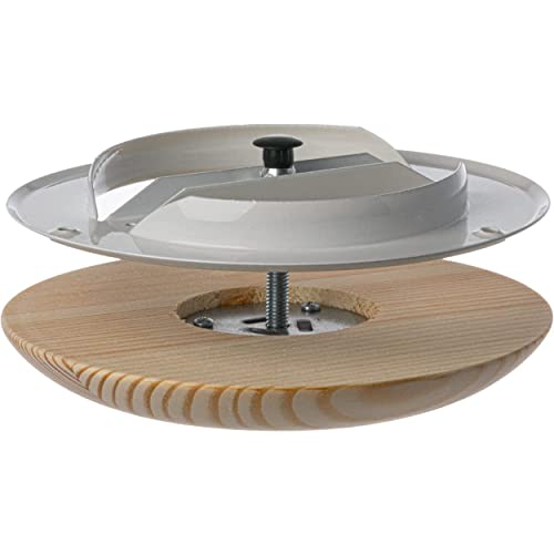 LIRAST Ø 100mm Holz Anemostat - Abluft Zuluft Tellerventil - Rund Lüftungsventil für Sauna