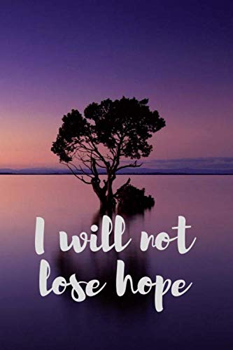 i will not lose hope: Never stop chasing your dreams / notebook Dreams notebook / 120 pages Perfect Size 6" x 9"