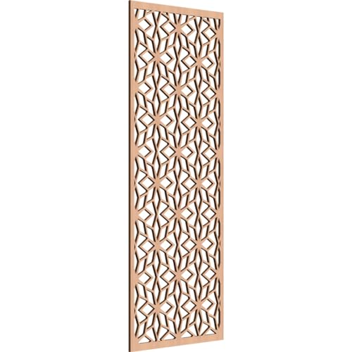 Image of Lake Decorative Pierced Fretwork Wood Wall Panels, 17 3 /8 inchW x 44 3 /8 inchH x 1 /4 inchT, Alder