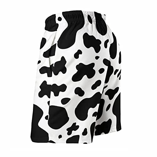 Mens Cow Print Beach Board Shorts Swim Trunks with Mesh Lining4