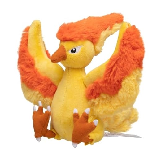 Pokèmon Center Original Fit Moltres Sulfura Lavados Plush Peluche Plüschtier