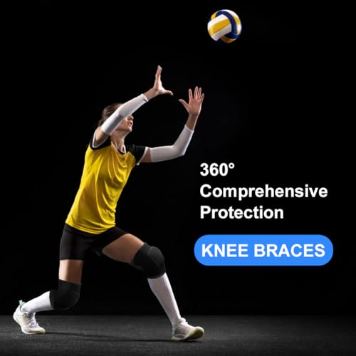 Flintronic Volleyball Knieschoner, 1 Paar Knieschoner Tanzen Volleyball, Knieschützer Dicker Schwamm, Verdickung Anti-Kollision Knie Schoner Unisex für Tanzen Basketball Tennis Yoga MTB Sport-M/L