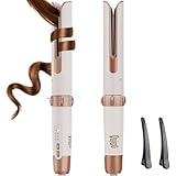 Upgraded Automatic Curling Iron, Quico 15s Fast Heating Salon-Waves Rotating Curling Iron with Ionic&Multi Nutritions, 4 Temperature, Tangle-Free, Anti-Scald Hair Curler, 100-240V Dual Voltage Curler