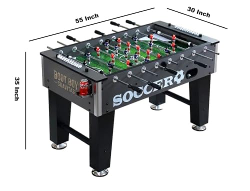 Image of BOOT BOY 'Gravitas' Foosball Table II Soccer Game for Adults II Strong Fooseball Table II Perfect for High-Usage Entertainment Spaces & Homes II 55 * 30 * 35 Inches /L*B*H