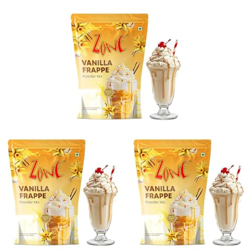 Image of Zone Vanilla Frappe Powder | Premium Cafe-Style Frappe Base for Cold Coffees, Milkshakes, Frappes, Iced Coffees & Desserts | Smooth & Creamy Instant Frappe Premix Powder | 1kg Pack - More Servings, Perfect For Cafe Restaurants & Professional Use