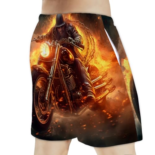 Wonderful Vintage Motorcycle Theme Mens Swimming Trunks Quick Dry Swim Shorts with Mesh Lining3