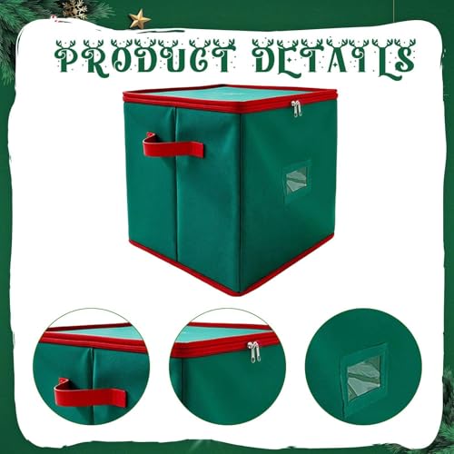 Boîte de rangement pour décorations de Noël à fermeture éclair avec 64 compartiments - 3