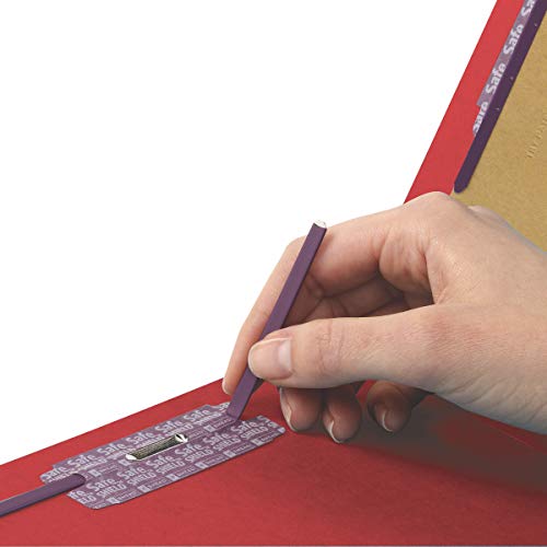 Smead-100-Recycled-End-Tab-Pressboard-Classification-File-Folder-with-SafeSHIELD-Fasteners-2-Dividers-2-Expansion-Legal-Size-Bright-Red-10-per-Box-29783