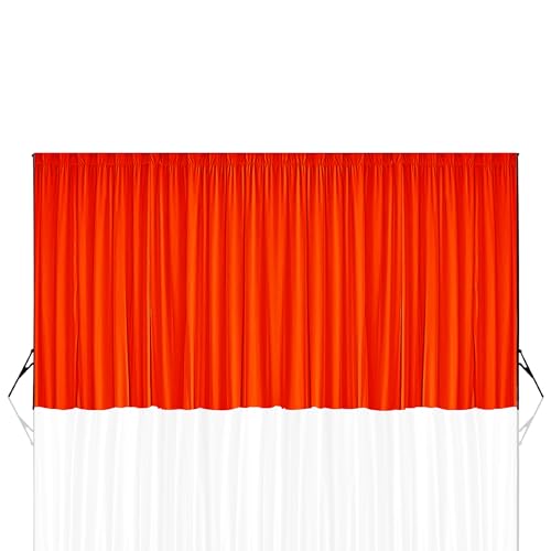 Panneau de tissu polyester rouge haut de gamme 3x6m drapé stretch Trimming Shop
