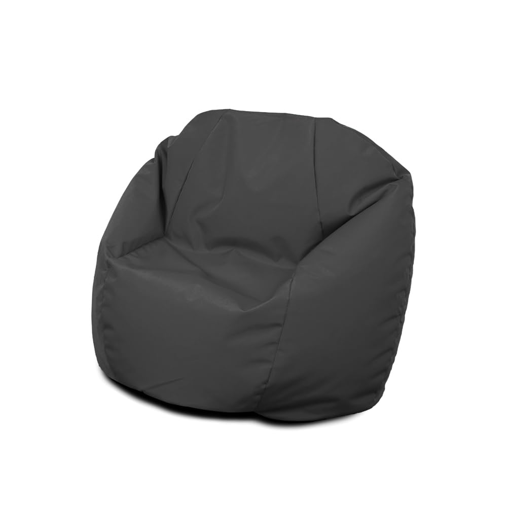 Large High Back Childrens Bean Bag Chair - 67(D) x 67(W) x 62(H) Lightweight Comfortable Beanbag Ergonomic Kids Beanbag Lounger - Recliner Seating Breathable Fabric for Bedroom Lounge (Grey)