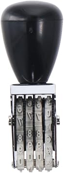 okhobby Roller Stamps 4 Digit Number Roller طوابع أعمال شخصية متعددة الوظائف قابلة للتغيير